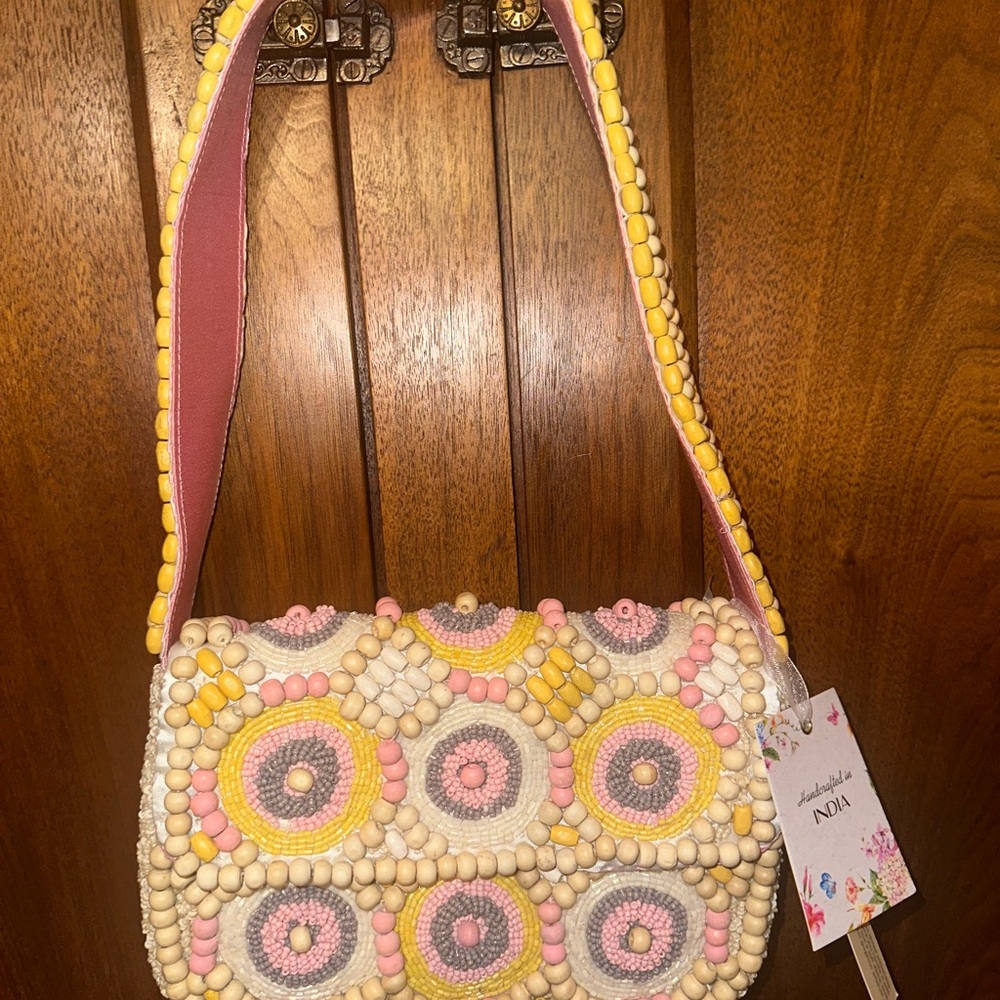Beaded Multicolor Shoulder Bag